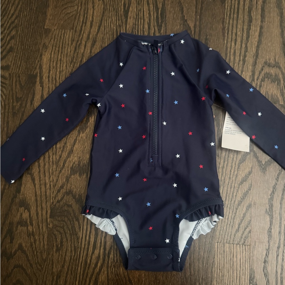 Old Navy Kids Swim One Piece - Navy with Stars